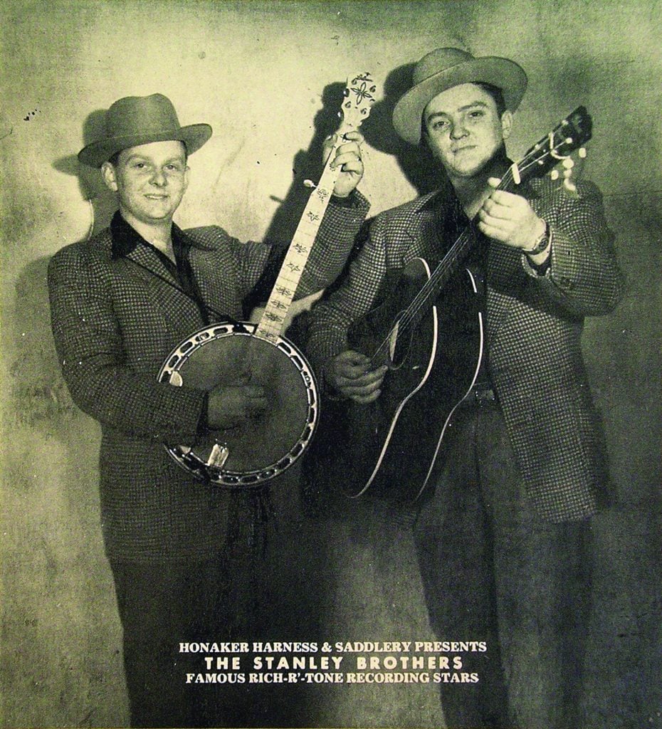 Ralph and Carter Stanley in what was likely their first promotional photo, ca. early 1947.