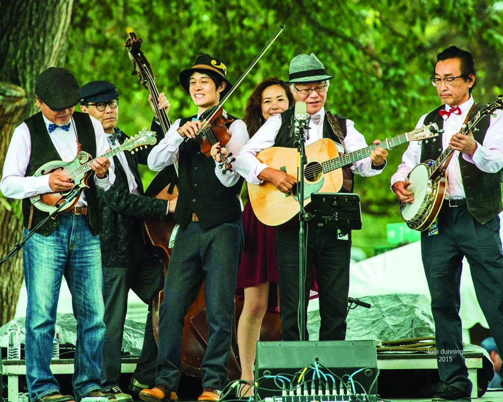 Blueside of Lonesome performing at the 2015 Oklahoma International Bluegrass Festival. // Photo By Tom Dunning