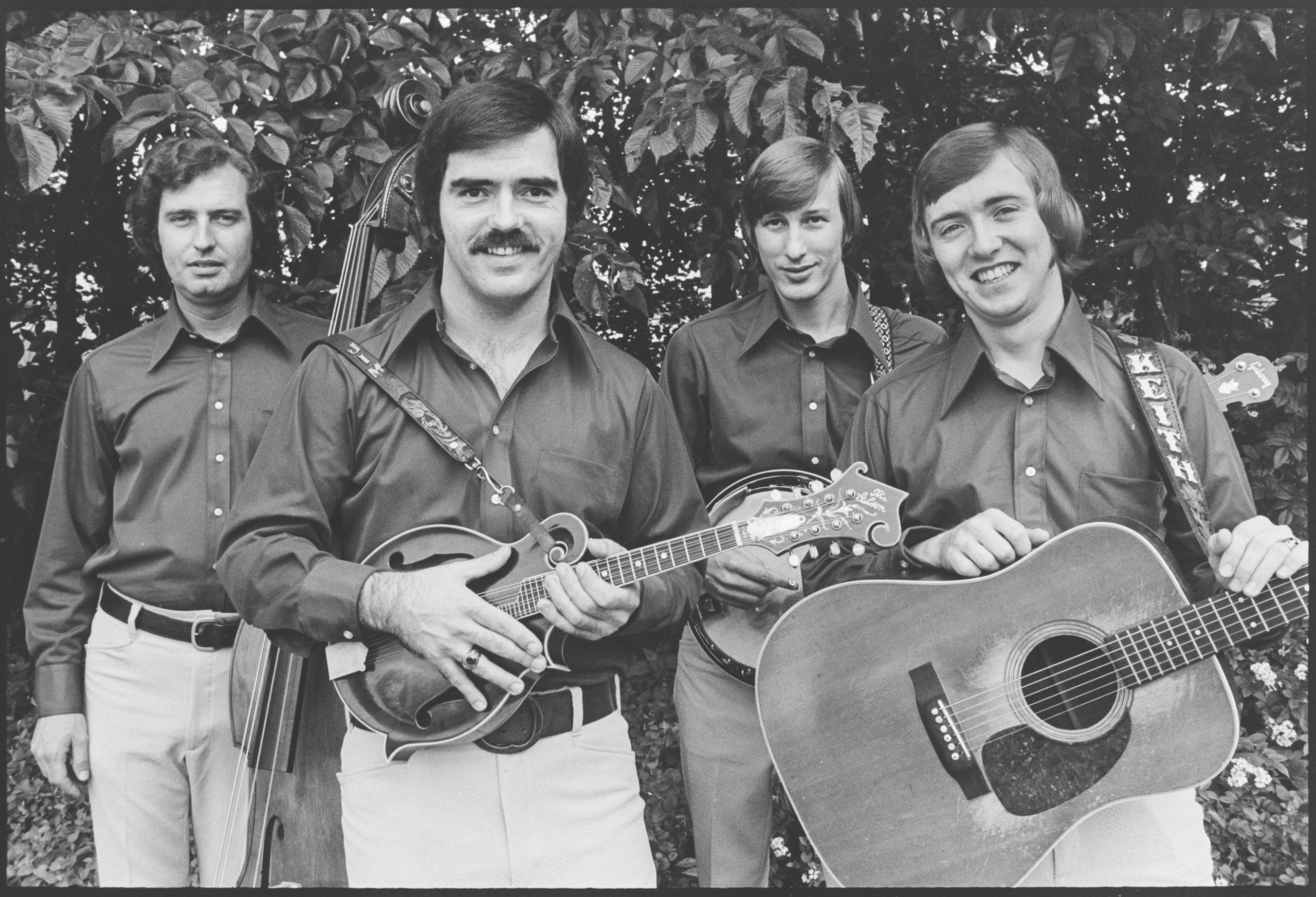 Country Store (left to right): Bill Rawlings, Jimmy Gaudreau, Tommy Hunter, and Keith Whitley.   Photo by Carl Fleischhauer