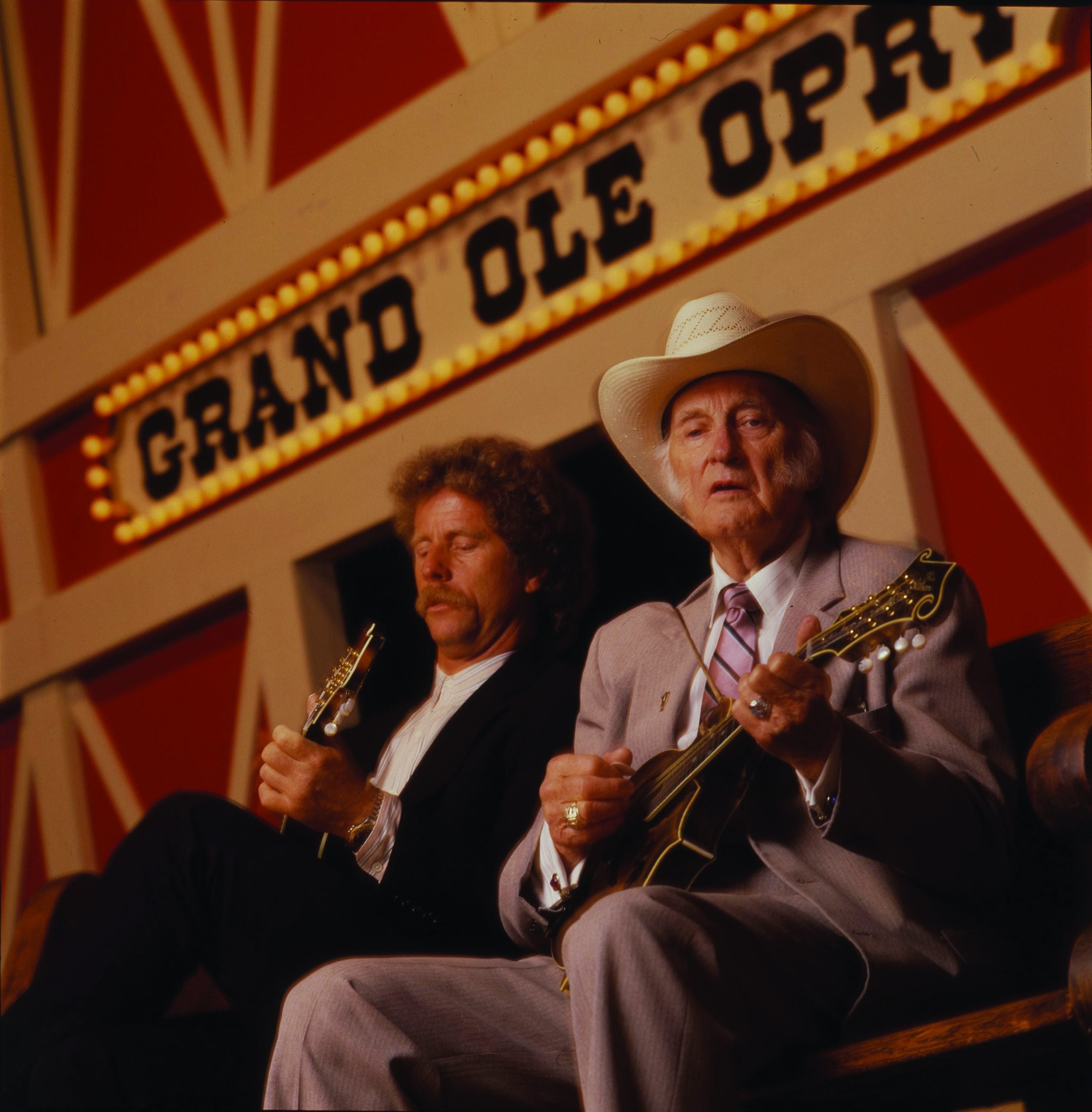Chris Hillman with Bill Monroe in 1989 Photo by Glenn Hall Photography*