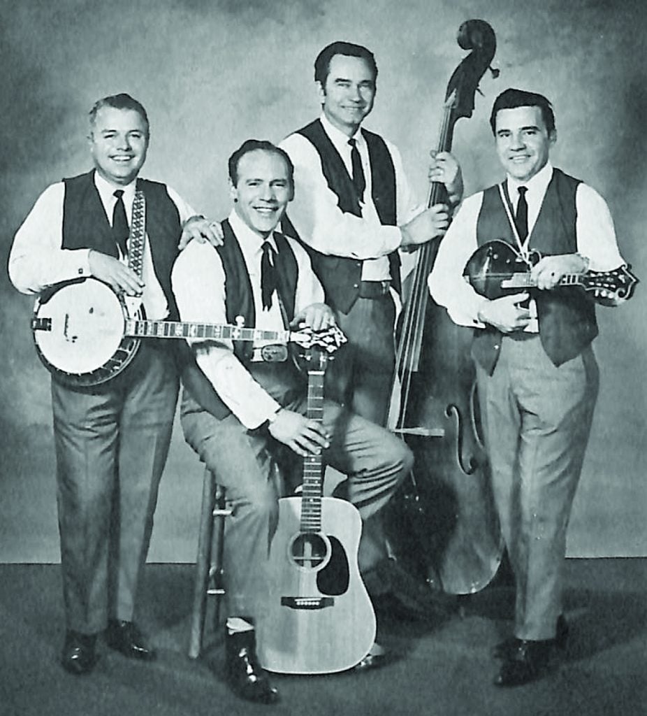 Herschel Sizemore with the Shenandoah Cut-Ups—(Left to right) Billy Edwards, Tater Tate, John Palmer, Herschel Sizemore.