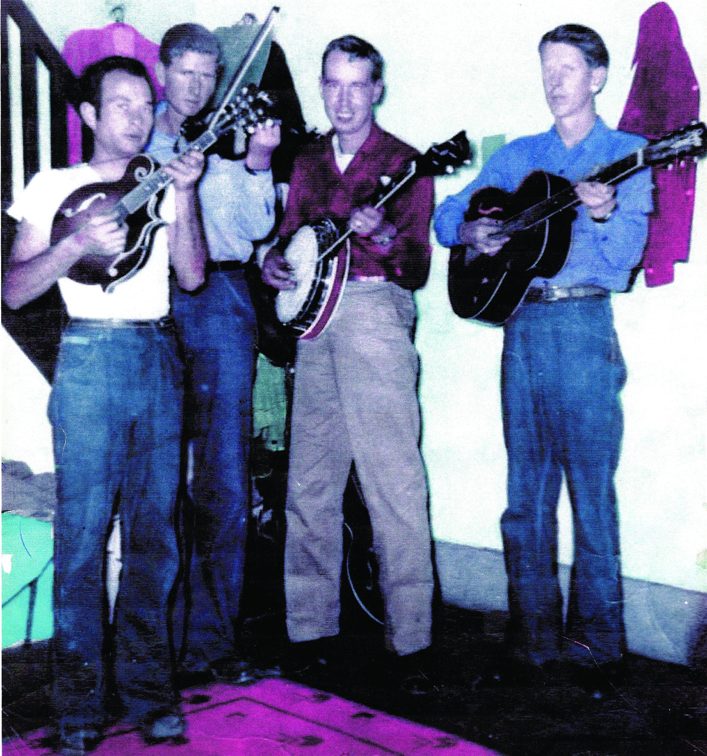 (Left to right) Nolan Faulkner, Carl Couch, Harold Booth, and Cecil Couch, Campton, Kentucky, circa 1952