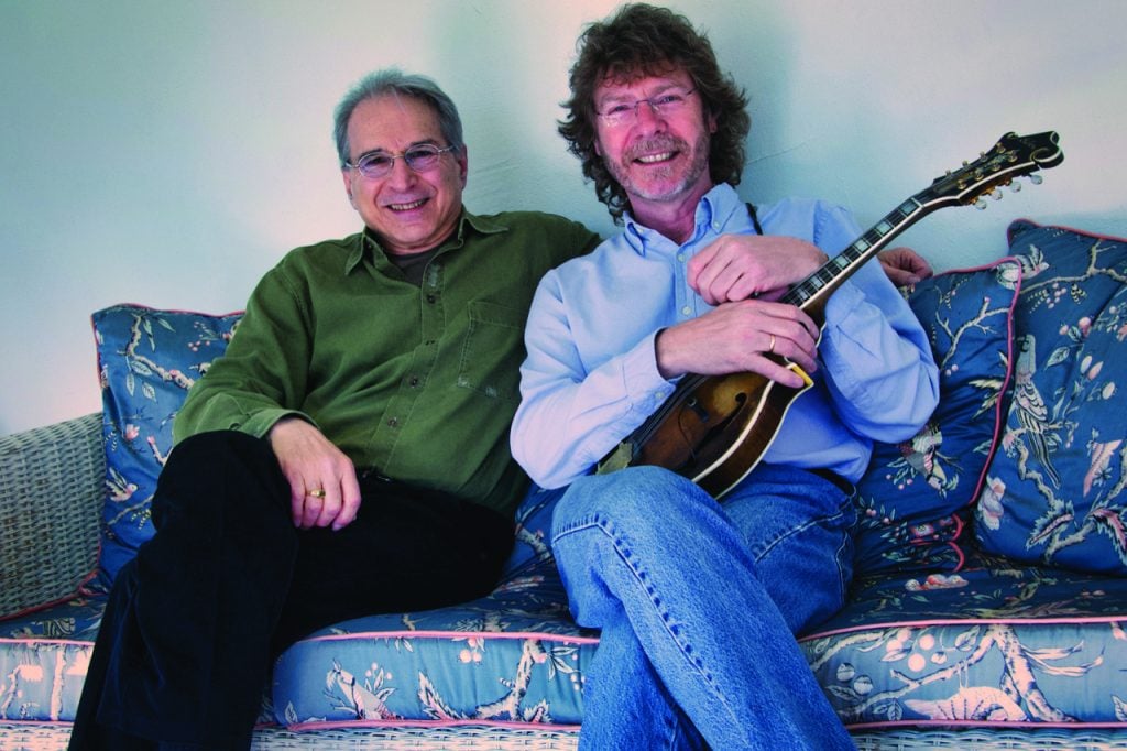 Happy Traum with Sam Bush
Photo by Jane Traum