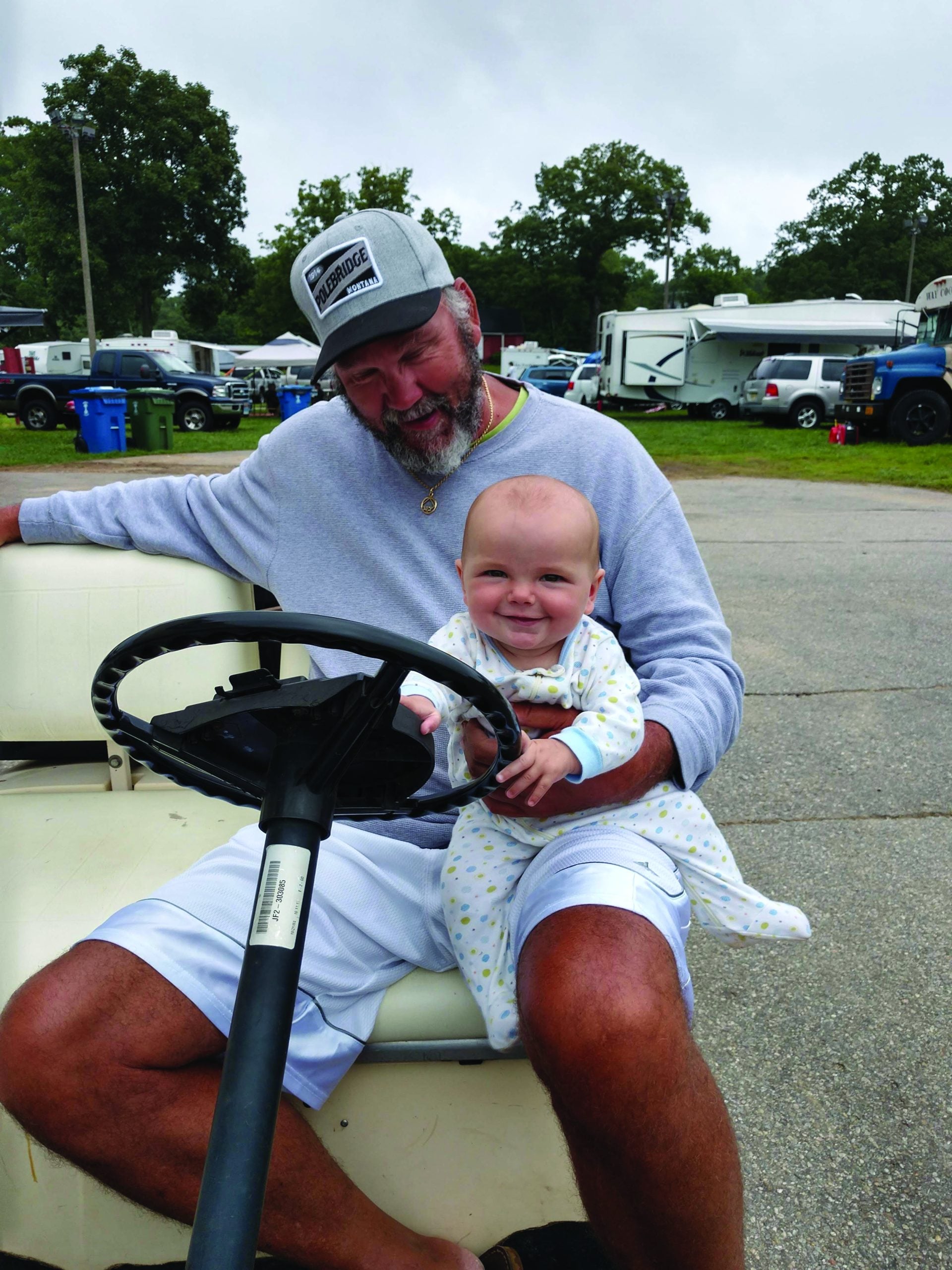 Podunk volunteer Rich Whitman with his Granddaughter Avery