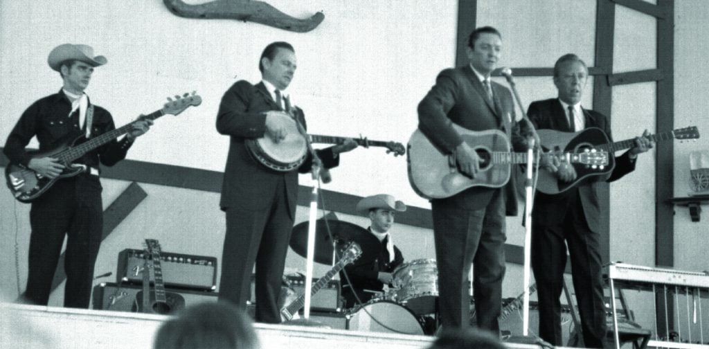 Stanley Brothers at Frontier Ranch near Columbus, Ohio. May 29, 1966. Photo by Frank and Marty Godbey.