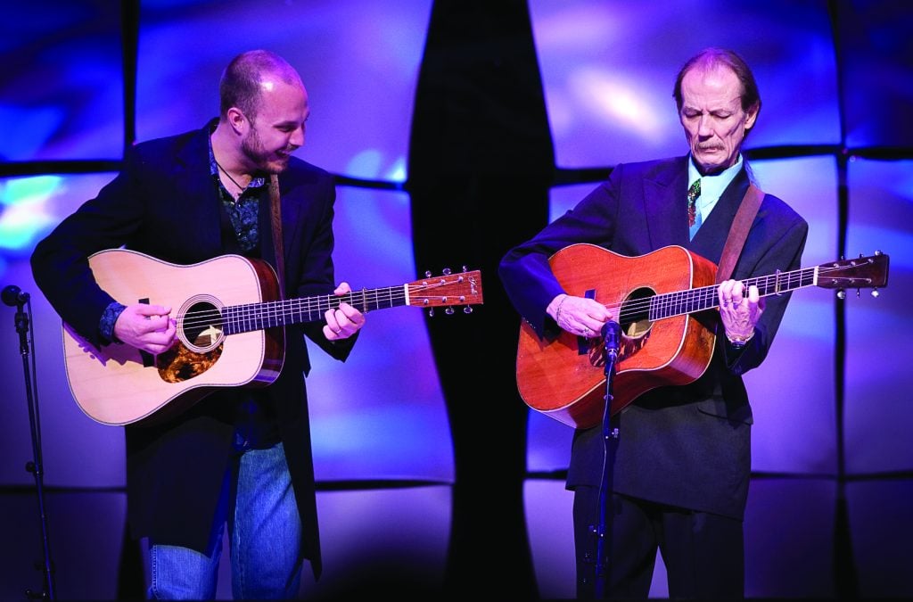 Josh Williams and Tony Rice performing on stage
