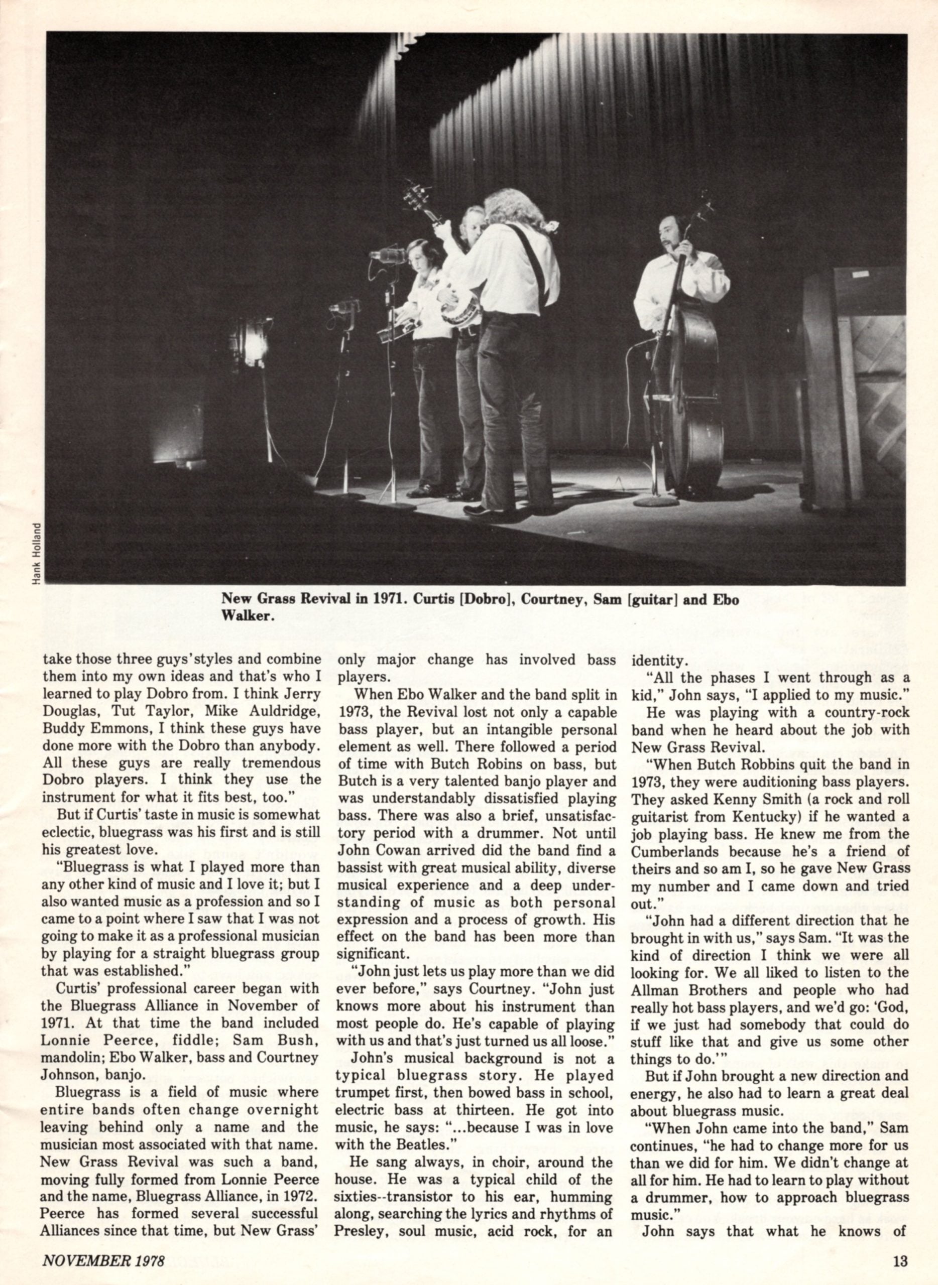 Clipping from an original Bluegrass Unlimited magazine