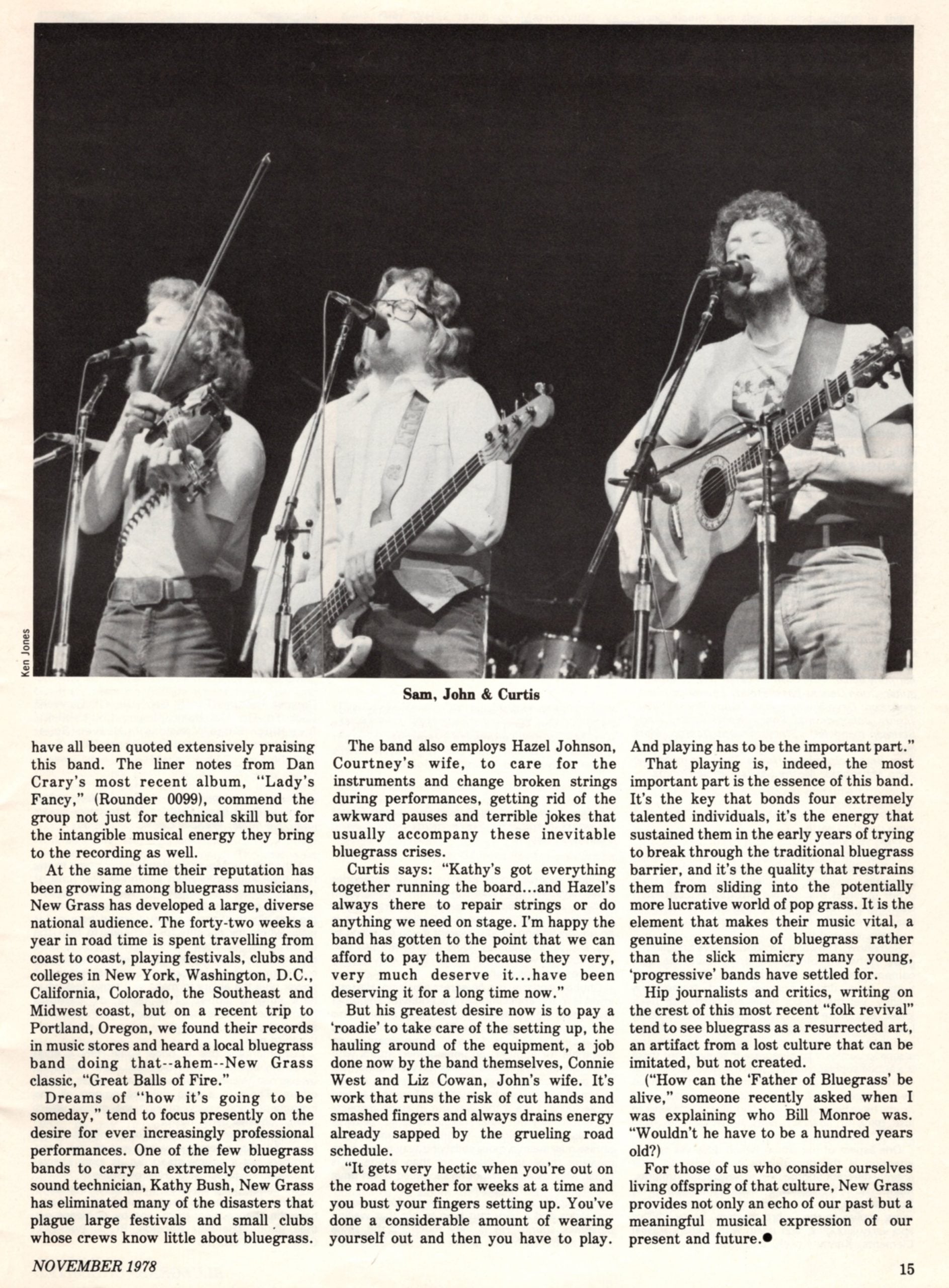 Clipping from original Bluegrass Unlimited magazine