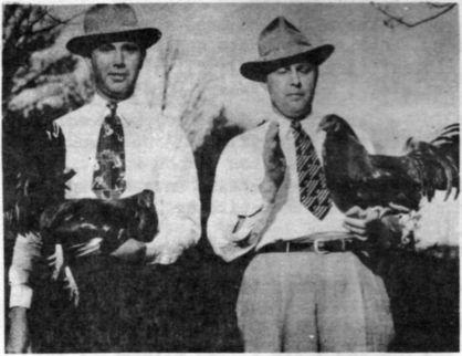 Bill and his brother Birch with two of their famous game 