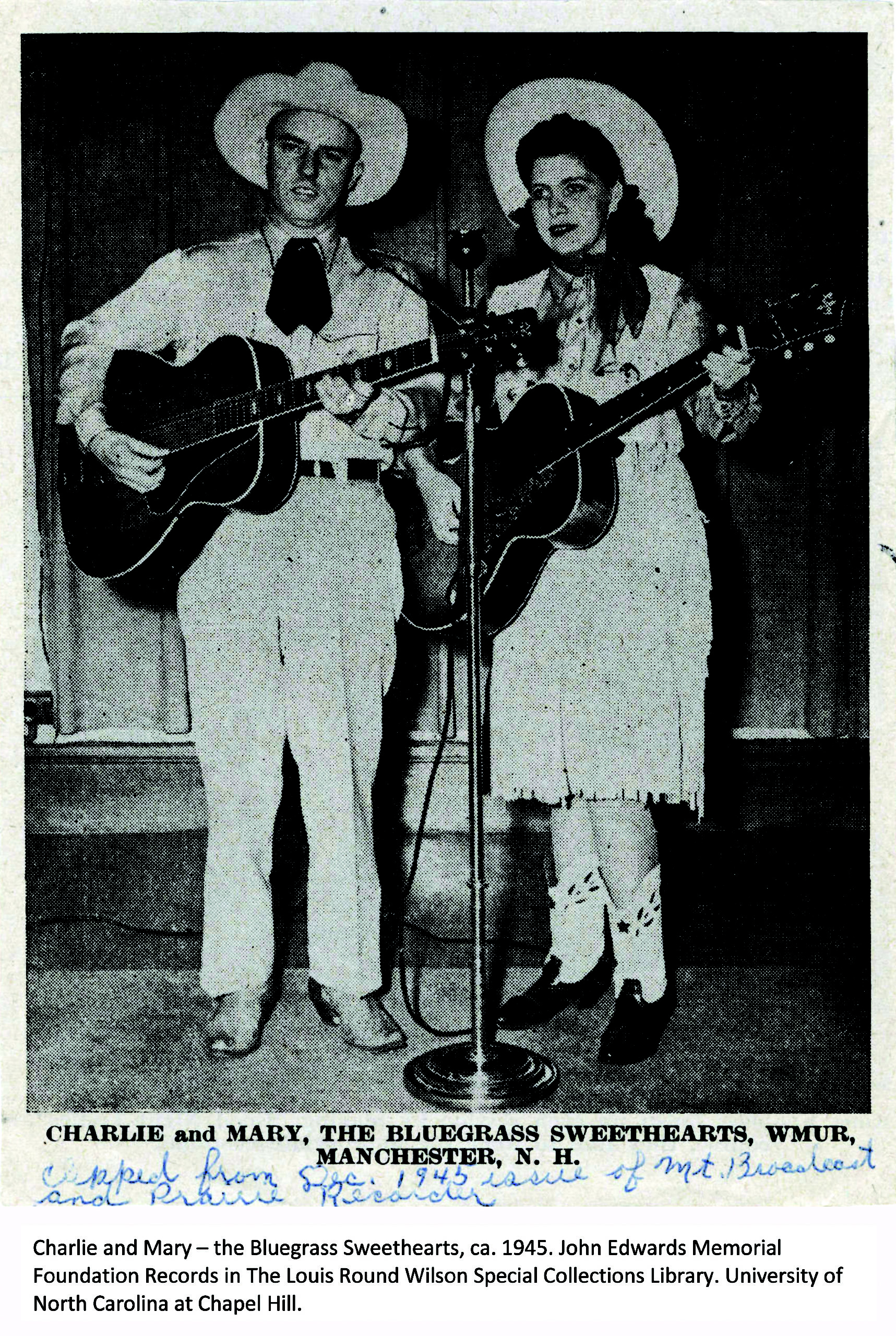 Charlie and Mary singing together on stage