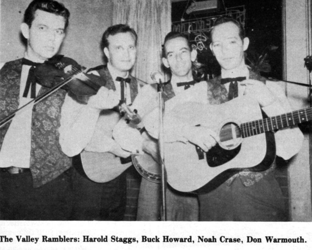 The Valley Ramblers: Harold Staggs, Buck Howard, Noah Crase, Don Warmouth.