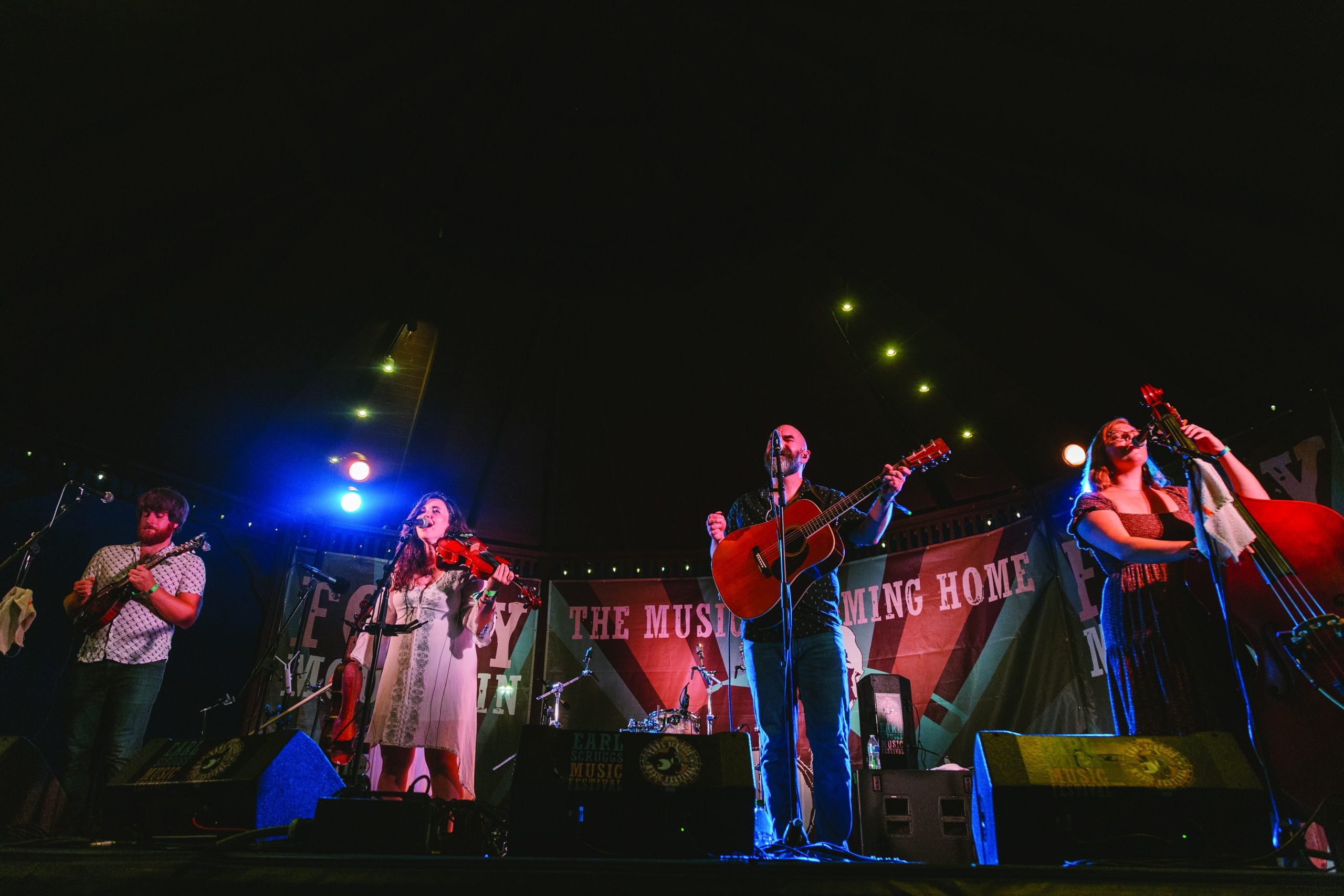 The Barefoot Movement (left to right) Tommy Norris, Noah Wall, Ben Howington, Katie Blomarz.  Photo by Tori Marion