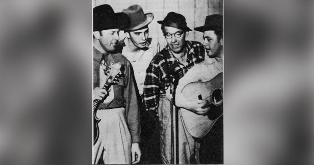 The Blue Grass Quartet; Bill Monroe, Rudy, Joel Price, and Jimmy Martin ca. 1950
