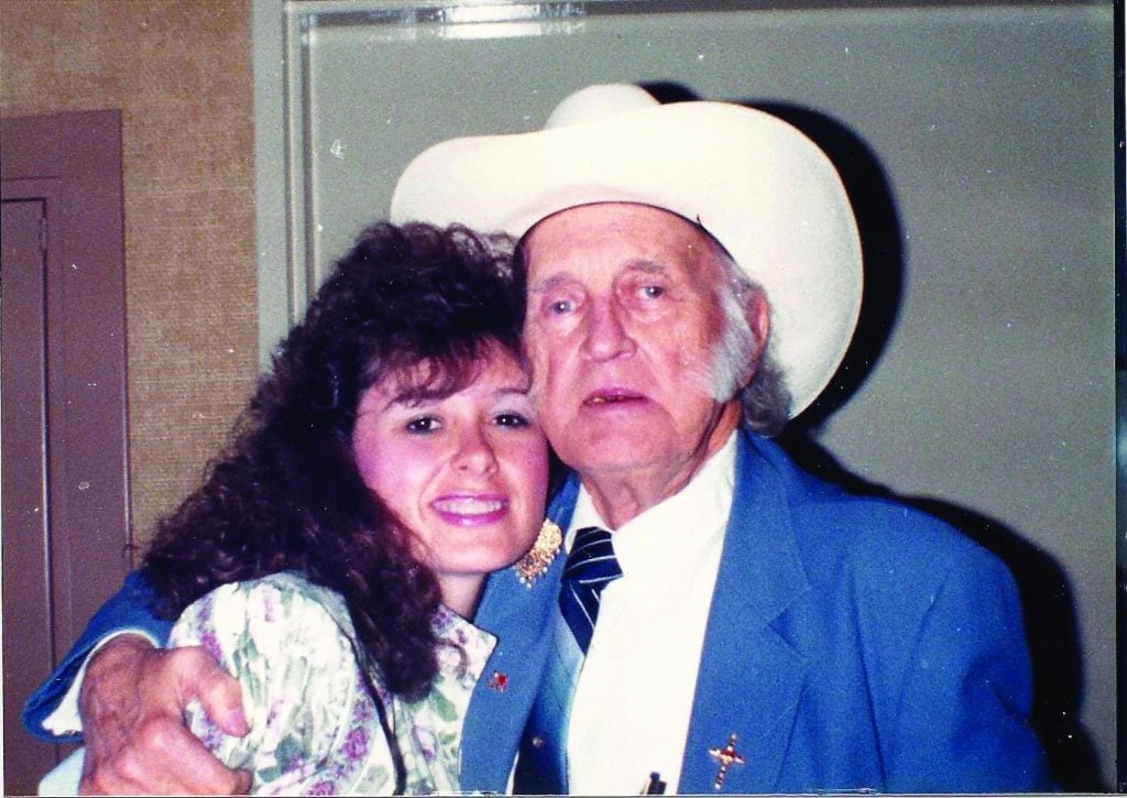 Andrea Roberts with Bill Monroe backstage at The Grand Ole Opry