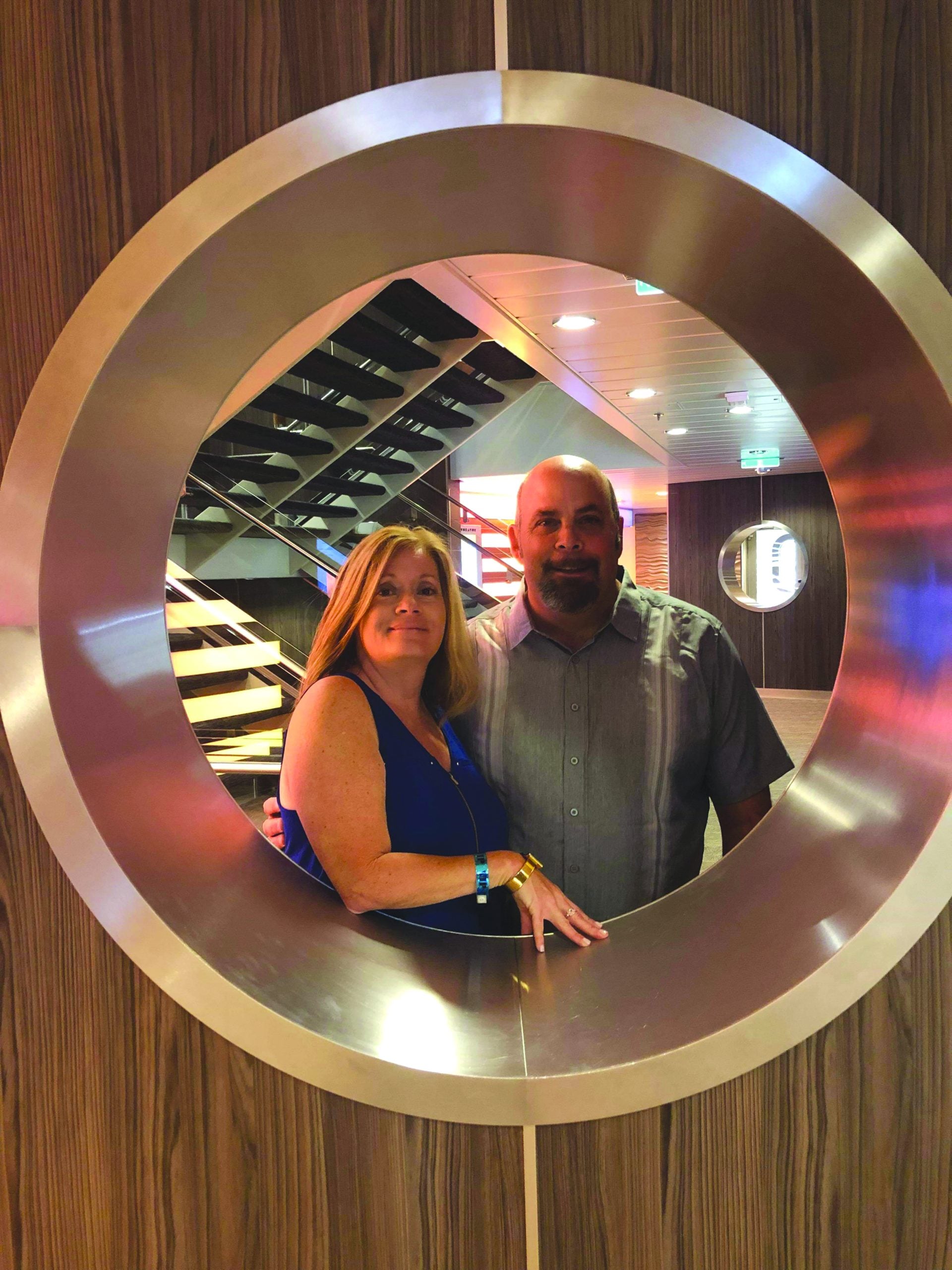 Danny and Christa Stewart on the 2017 Alaska bluegrass cruise