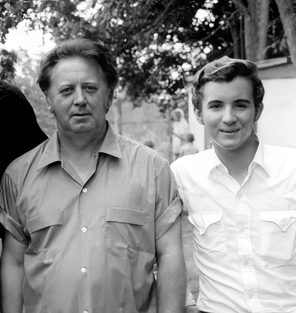 MIDDLE: Carlton Haney and Fred Bartenstein. Watermelon Park, Berryville, VA. 1969  
Photo by Artie Rose