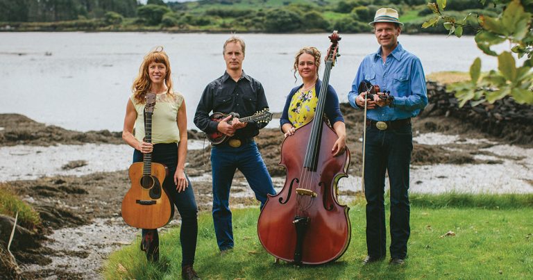 The Foghorn String Band (left to right) Reeb Willms, Caleb Klauder, Nadine Landry, Stephen ‘Sammy’ Lind.