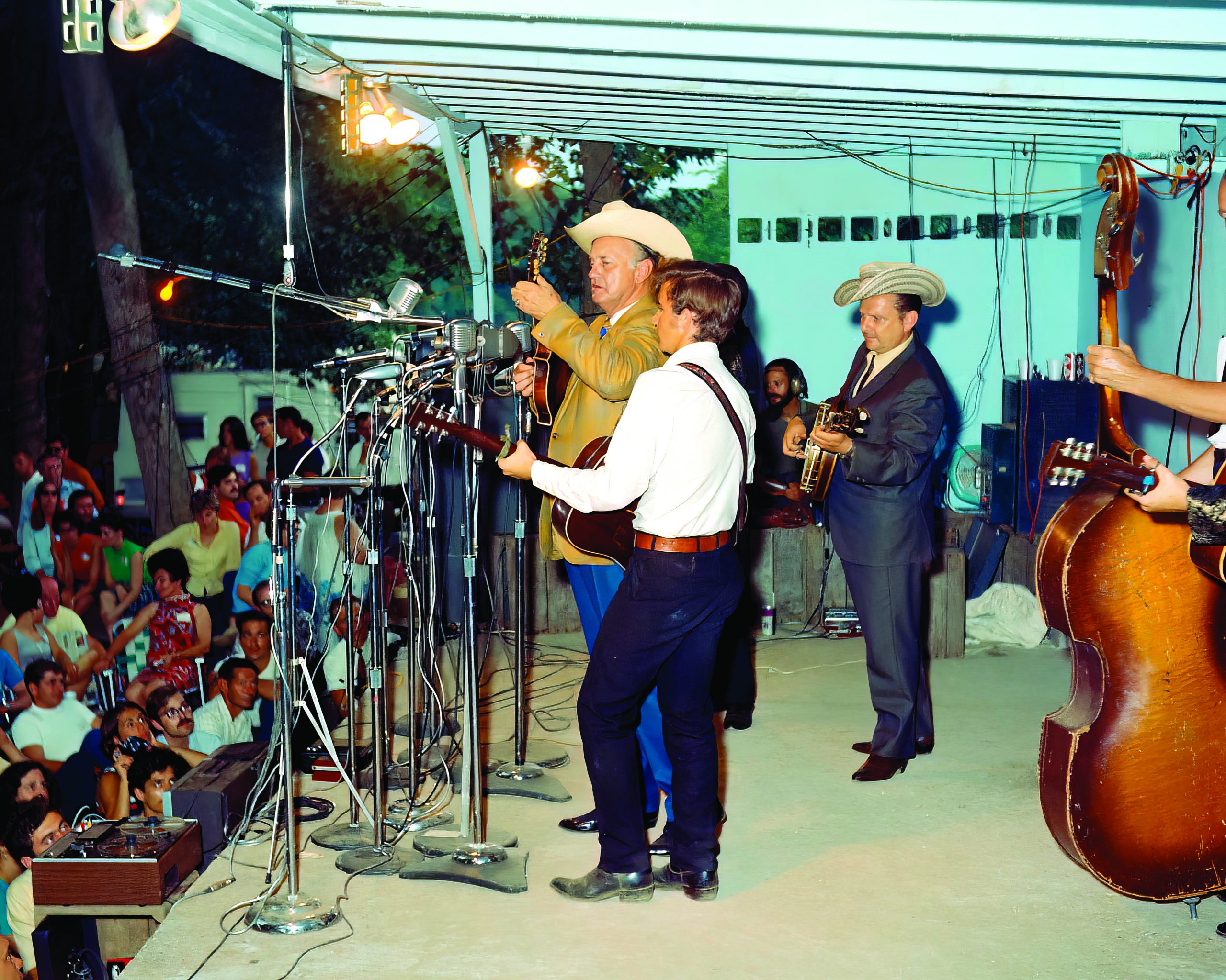 Bill Monroe, Fred Bartenstein, Ralph Stanley. Watermelon Park, Berryville, VA. 1969  //  Photo by Ron Petronko
