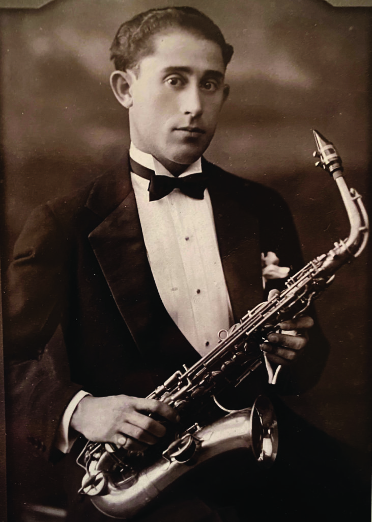 Natalya’s grandfather, David Weinstein and a page of handwritten sheet music from David Weinstein’s notebooks.  Courtesy of Zoe & Cloyd.