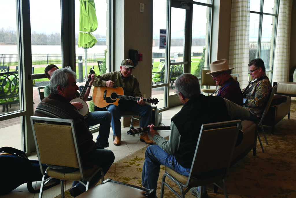 (upper): Jamming at the Holiday Inn Riverfront in Owensboro, Kentucky 
Photo by Hannah Koller