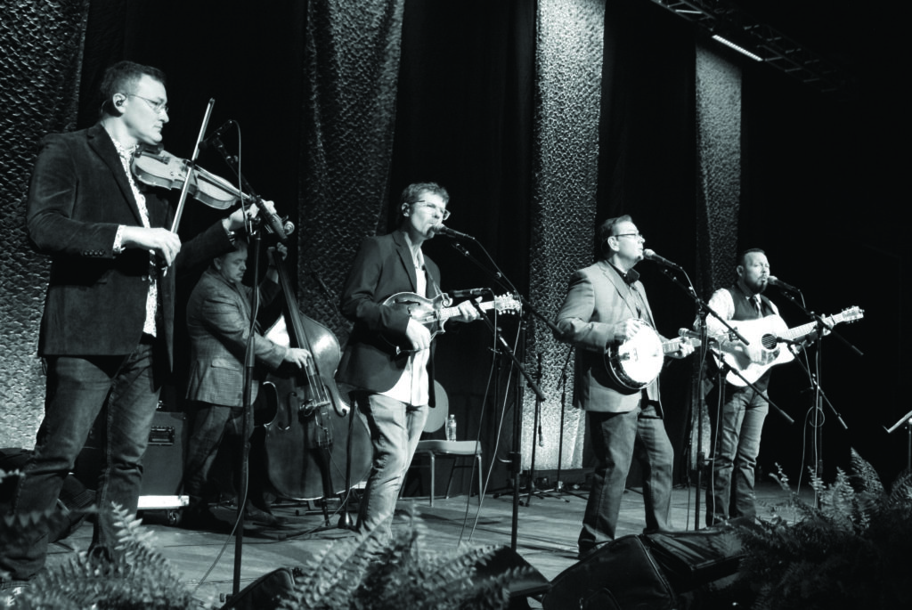 Joe Mullins and the Radio Ramblers (left to right):  Jason Barie, Randy Barnes, Chris Davis, Joe Mullins, and Adam McIntosh. 
Photo by eric popp