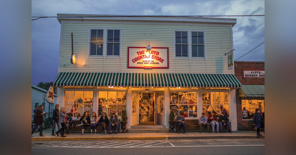 The Floyd Country Store’s bustling scene during a Friday Night Jamboree. Photo courtesy of Brett Winter Lemon