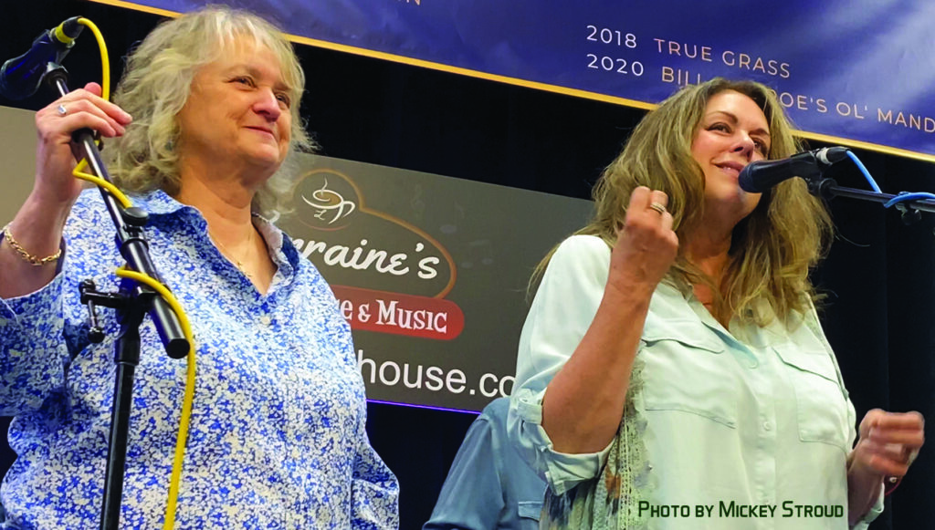 Donna Ulisee & Lorraine co-wrote “Mama’s Cross.”  They are performing here at Live At Lorraine’s.  //  Photo by Mickey Stroud