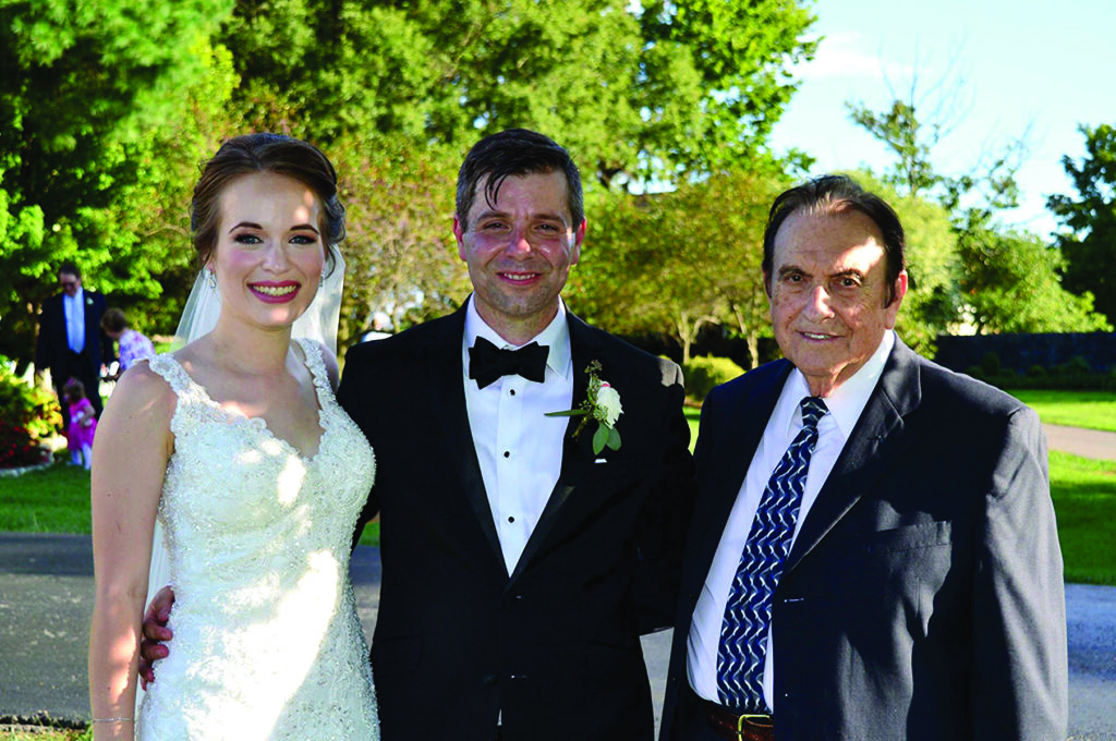 Lauren Price Napier, Scott Napier and Bobby Osborne at Lauren and Scott’s wedding. // Photo by Megan Sweeting.