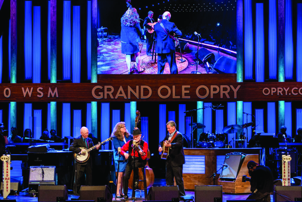 Nancy Cardwell Webster performing at the Grand Ole Opry with Jesse McReynolds