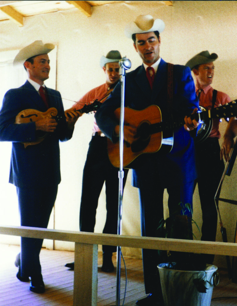 Jesse McReynolds, Jim Brock (fiddle), Jim McReynolds, Allen Shelton (banjo). //  Photo courtesy of Joy McReynolds