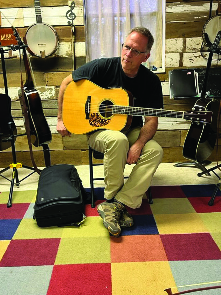 Keith Yoder teaching at home.