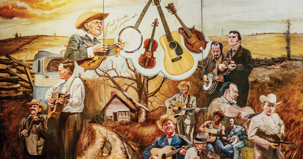 The AFBA mural on display, painted by D. E. Johnson in 1978. Photo by Jamie Plain