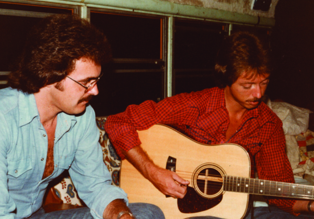 Terry Baucom and Jimmy Haley, 1982.  //  Photo by Fred Burton. Bluegrass Unlimited Archives. 