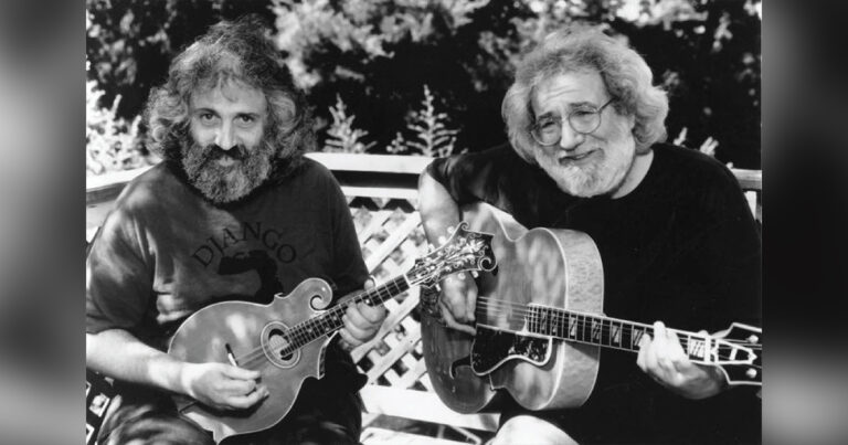 David Grisman and Jerry Garcia.  Photo by Susana Millman Courtesy of Acoustic Disc.