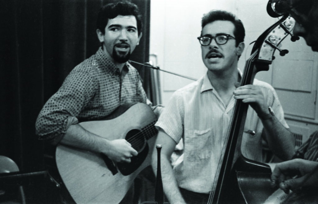 Jerry Garcia and Robert Hunter playing live on the radio with their group, The Hart Valley Drifters.  Photo by Jerald Melrose.