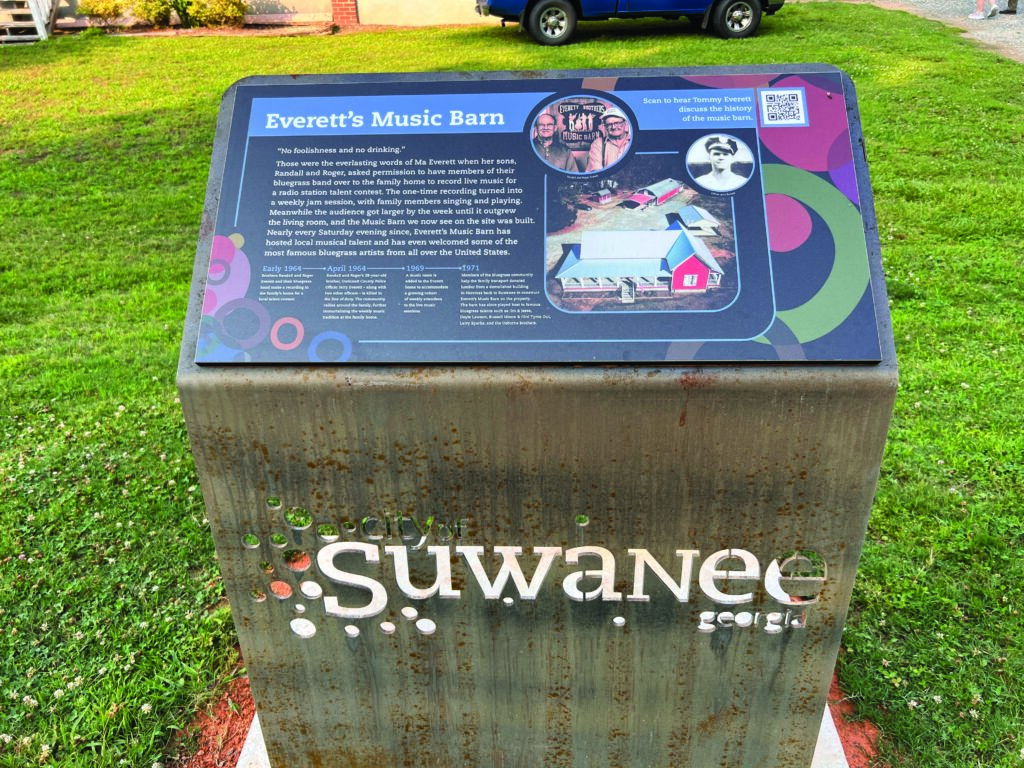 Plaque presented to the historic Music Barn by the city of Suwanee, Georgia.  Photo by Jack Poston.