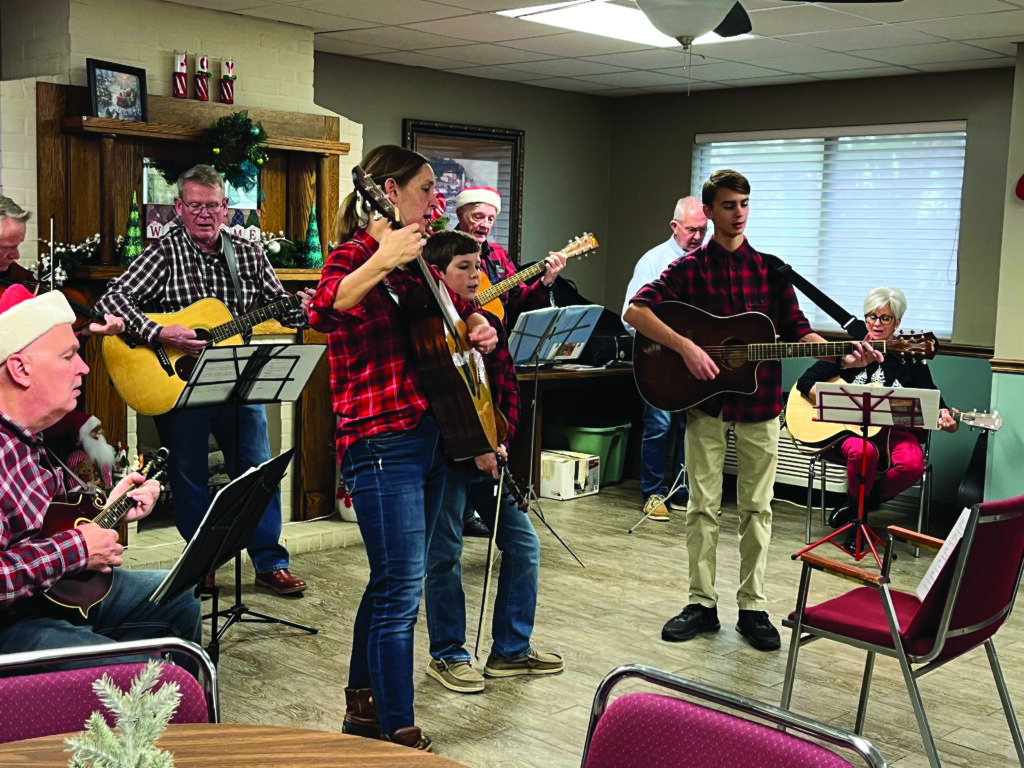 The band class plays at a nursing home in Owensboro, Kentucky