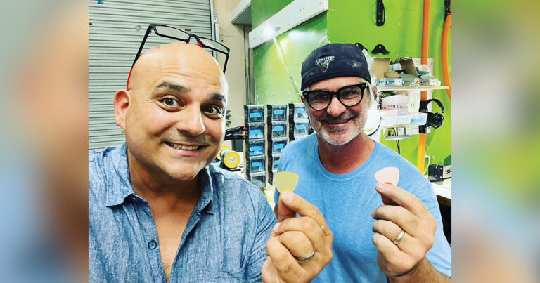 Frank Solivan and David Welch with their ToneSlabs picks