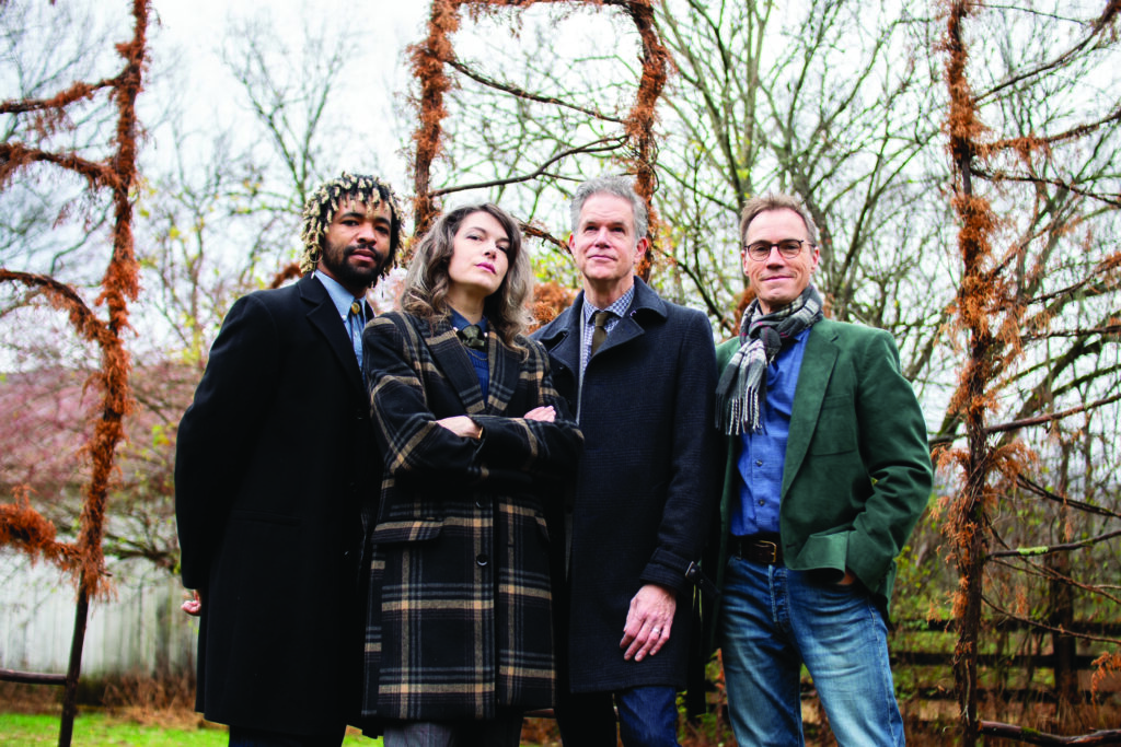 Chris and the current Night Drivers (left to right) Nelson Williams, Grace van’t Hof, Chris Jones and Mark Stoffel // Photo by Brooke Stevens