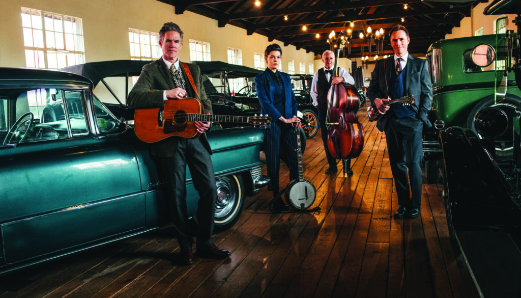Chris with the Night Drivers (left to right) Chris Jones, Grace van’t Hof, Marshall Wilborn and Mark Stoffel. // Photo by Sandlin Gaither
