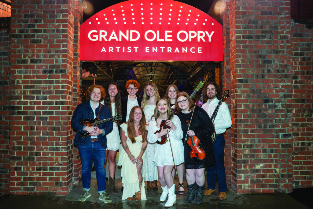 The Belmont Bluegrass Ensemble makes their Grand Ole Opry debut on Tuesday, April 9, 2024.  Photo Courtesy of Belmont University