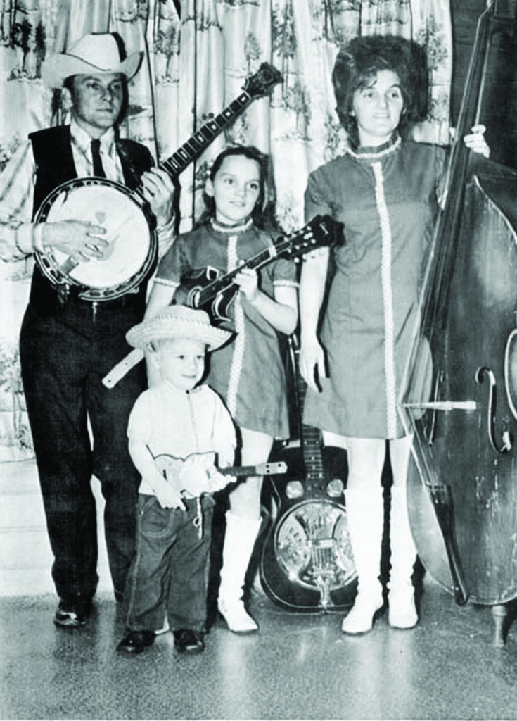 The Sally Mountain Show: (left to right): Johnny Vincent, Darrin Vincent, Rhonda Vincent and Carolyn Vincent. Photo Courtesy of Rhonda Vincent