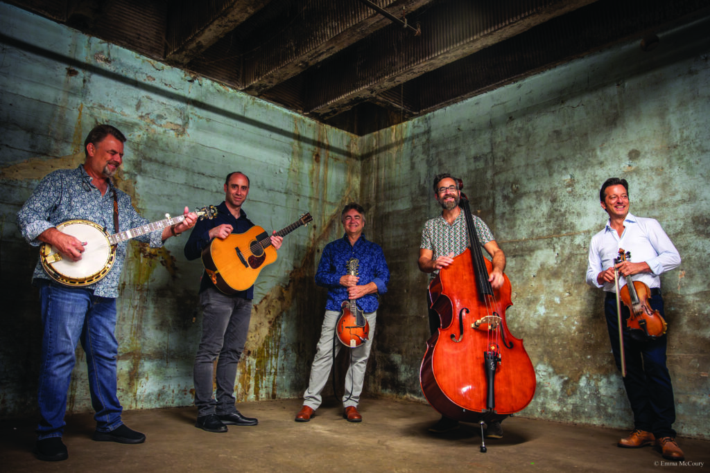  The Travelin’ McCourys.  (left to right) Rob McCoury, Cody Kilby, Ronnie McCoury, Alan Bartram and Jason Carter
Photo by emma mccoury