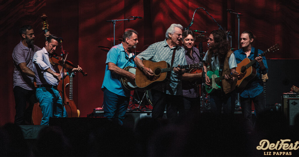 The Del McCoury Band performing at DelFest. // Photo by Liz Pappas