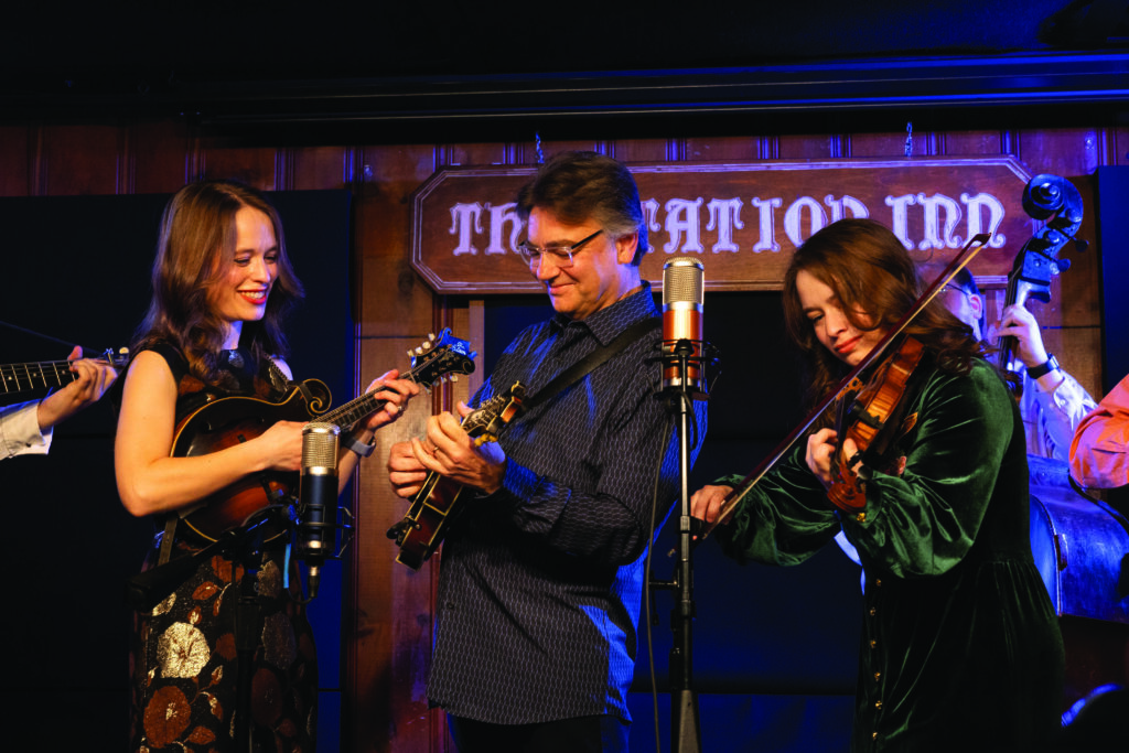The Price Sisters performing with Ronnie McCoury at the Station Inn in Nashville.   // Photo by Sophia Sharp