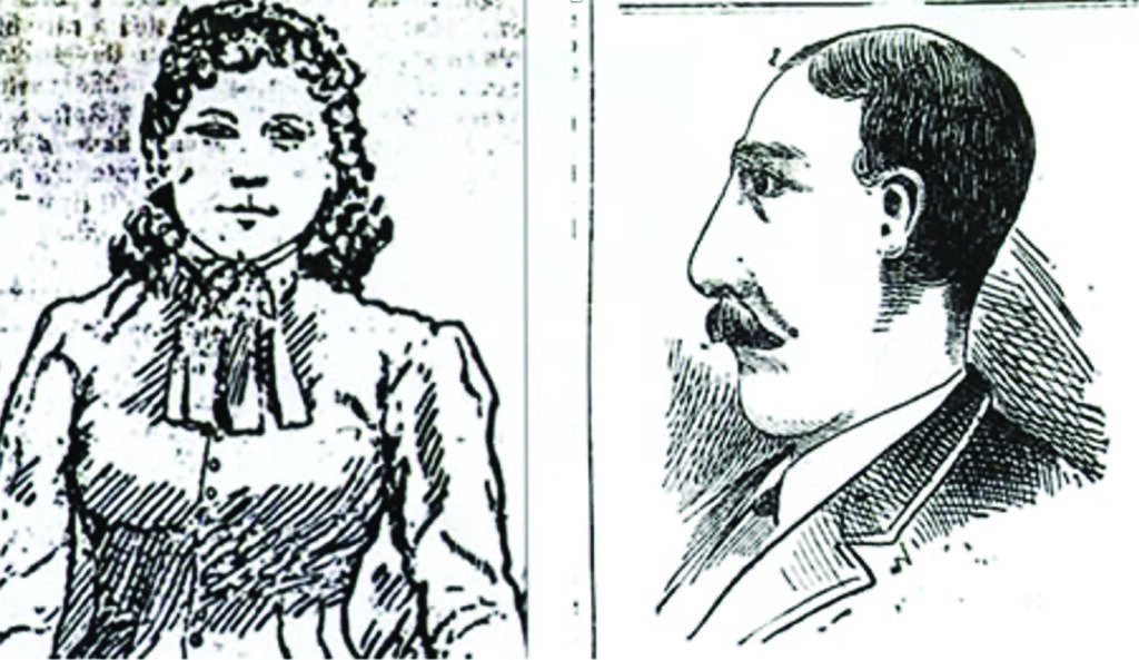Original Illustrations for newspaper that carried the news of the death of Ellen Smith and her killer Peter DeGraff.