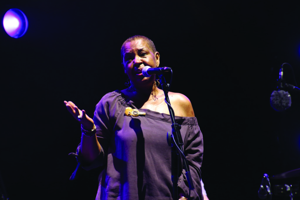 Brenda Evans, the grand daughter of folk and blues musicians Elizabeth Cotton, joined Chatham County Line in the final set of the festival.