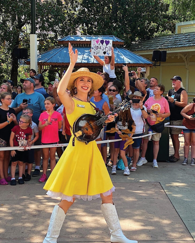 Addie Levy in a parade at Dollywood, August 2022 // Photo by Robin Levy
