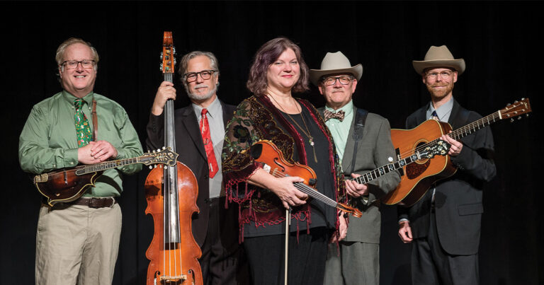 Monroe Crossing (left to right) – Matt Thompson, Mark Anderson, Lisa Fuglie, Graham Sones and Derek Johnson. // Photo by Dan Iverson, Anthologie Photography