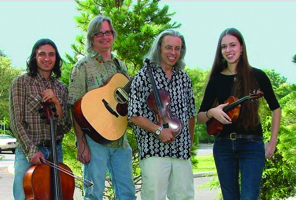 The Republic of Strings – (left to right) Rushad Eggleston, Scott Nygaard, Darol Anger and Brittany Haas.  //  Photo courtesy of brittany haas